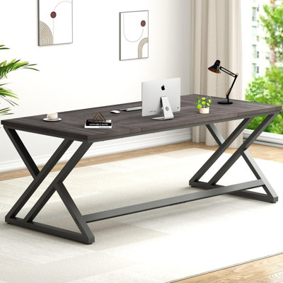 Modern Pc Study Gaming Writing Table for Two Person, Workstation Executive Desk