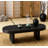 Mid Century Modern Oval Fluted Coffee Table, Farmhouse Wood for Living Room and Office Decor, Durable and Stylish-1179459524