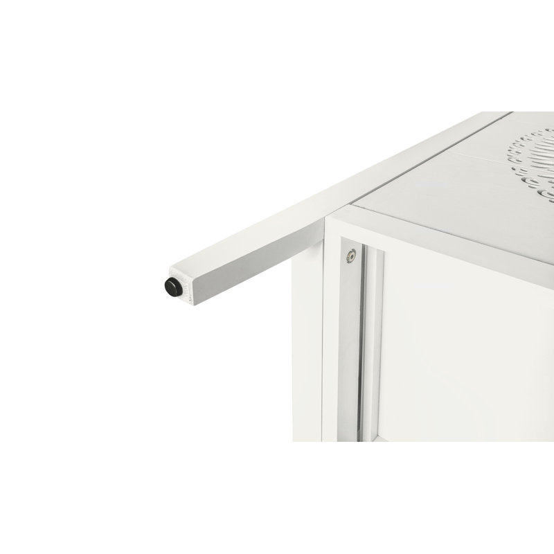 Commode 3 tiroirs avec commode à 3 tiroirs creux et poignées en métal, Beige