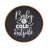 Round Magnetic Wall Chalkboard With Rustic Brown Frame