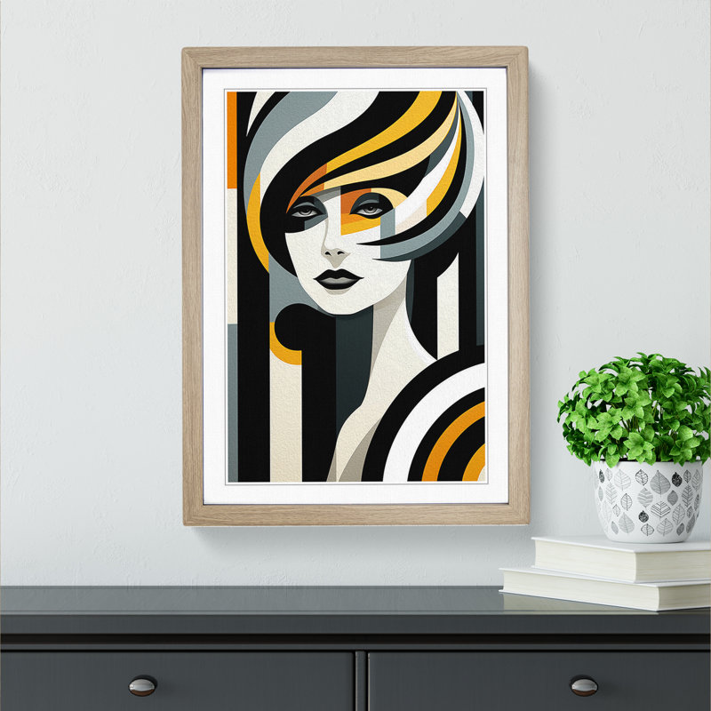 Single Picture Frame Print on Wood, Oak Framed, 64cm H x 46cm W