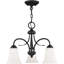 Lustre classique à 3 lumières avec abat-jour
