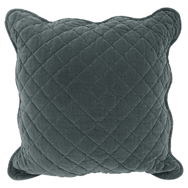 Monterra Cotton Geometric Square Cushion, Silver