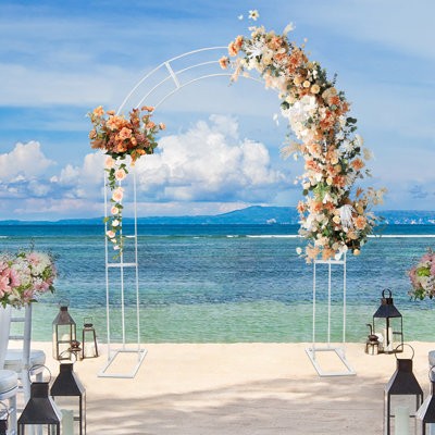 Metal Wedding Garden Arch Trellis, Heavy Duty Backdrop Balloon Archway Decoration Stand