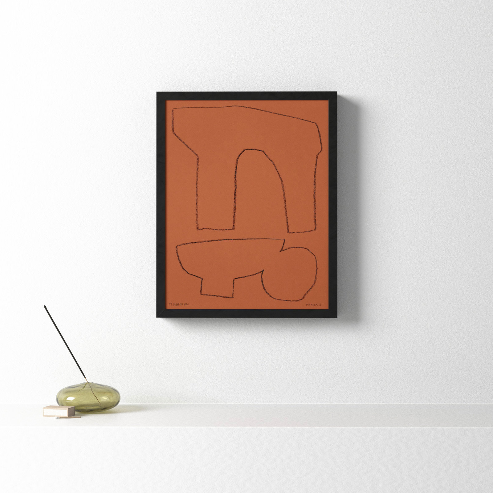 Earth 1 by Michael Kempen, Black Framed, 16" W x 20" H