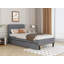 Lit plateforme tapissier simple capitonné Buchman-88630565