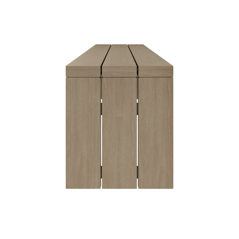 Outdoor Teak Dining Bench, Dark Brown
