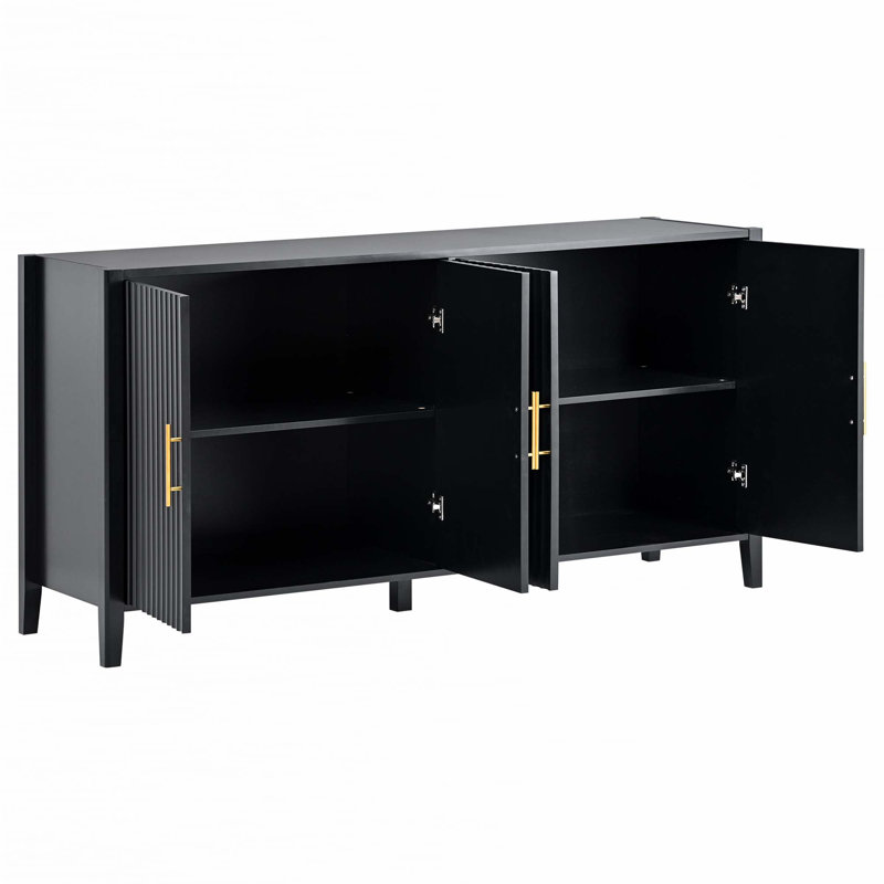 Armoire de rangement décorative, Noir