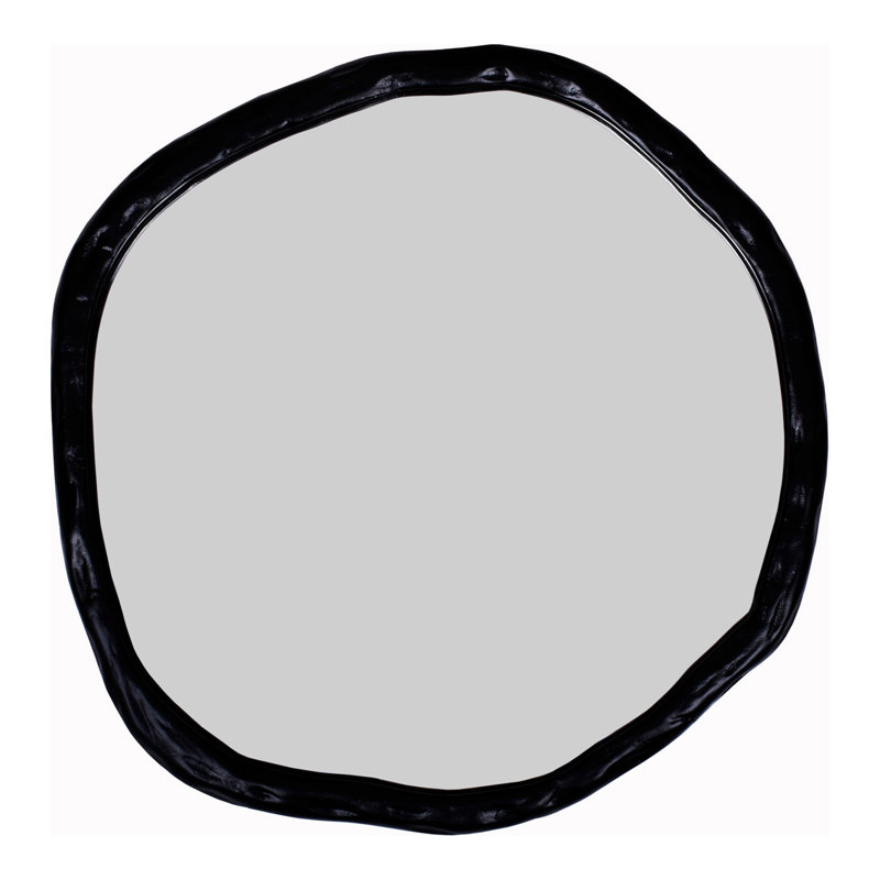 Miroir mural, petit, asymétrique, moderne, noir