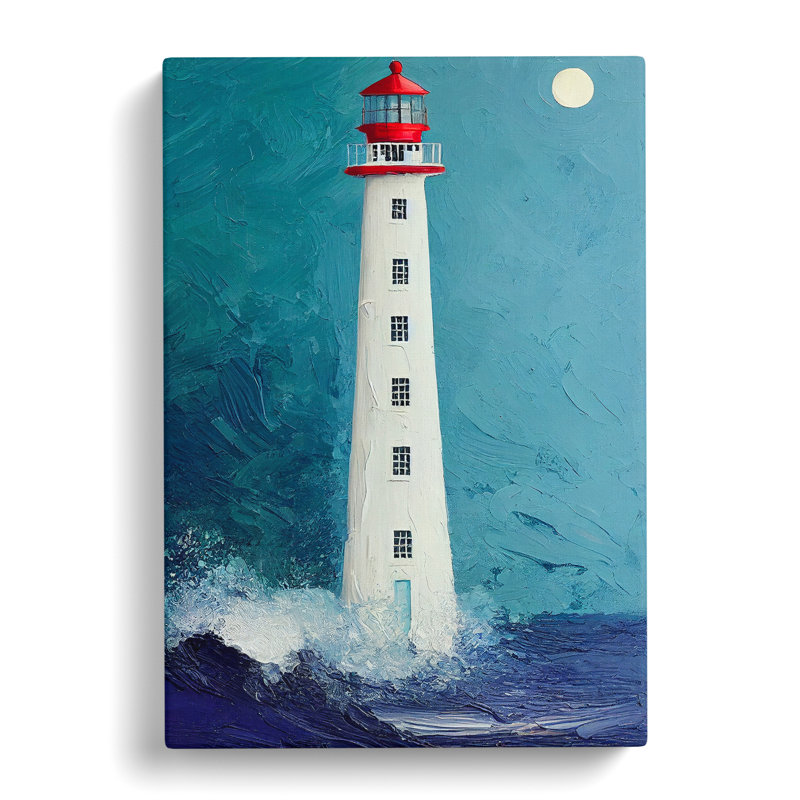 Lighthouse Painted Vol.7 - Wrapped Canvas, 76cm H x 50cm W x 3cm D