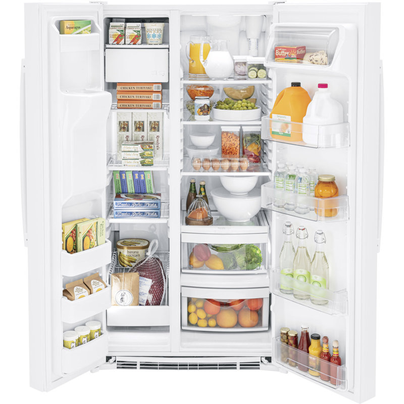 36" Side By Side 25.3 cu. ft. Refrigerator, White