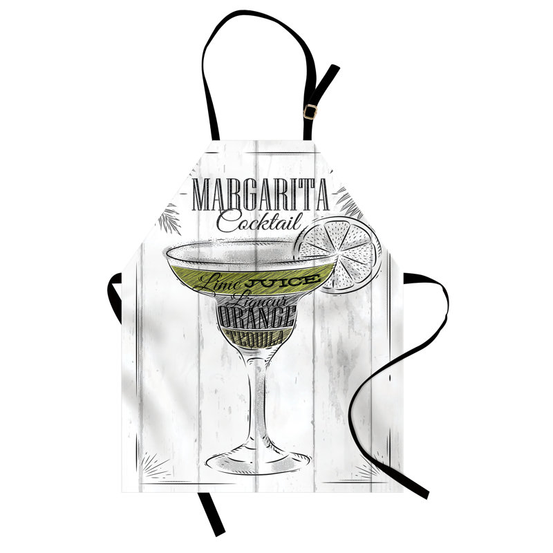 Tablier de cocktail East Urban Home, cuisine, jardinage, taille adulte, gris, blanc, vert pomme