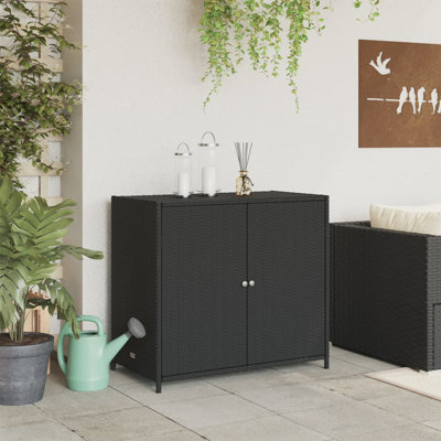 Garden Storage Cabinet 83X45x76 Cm Poly Rattan