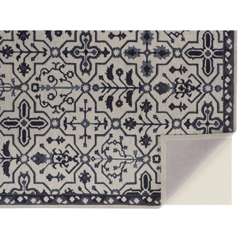 Bolivar Hand Tufted Wool Oriental Indoor Rug, Rectangle 10' x 14'