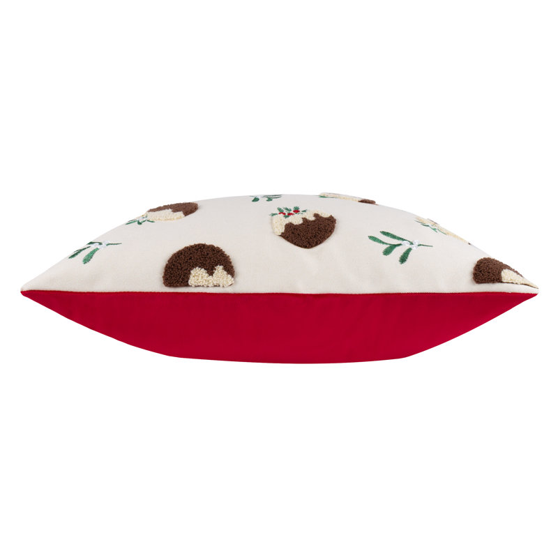 Puddings White Square Cushion, Pillow Cover Only - No Insert