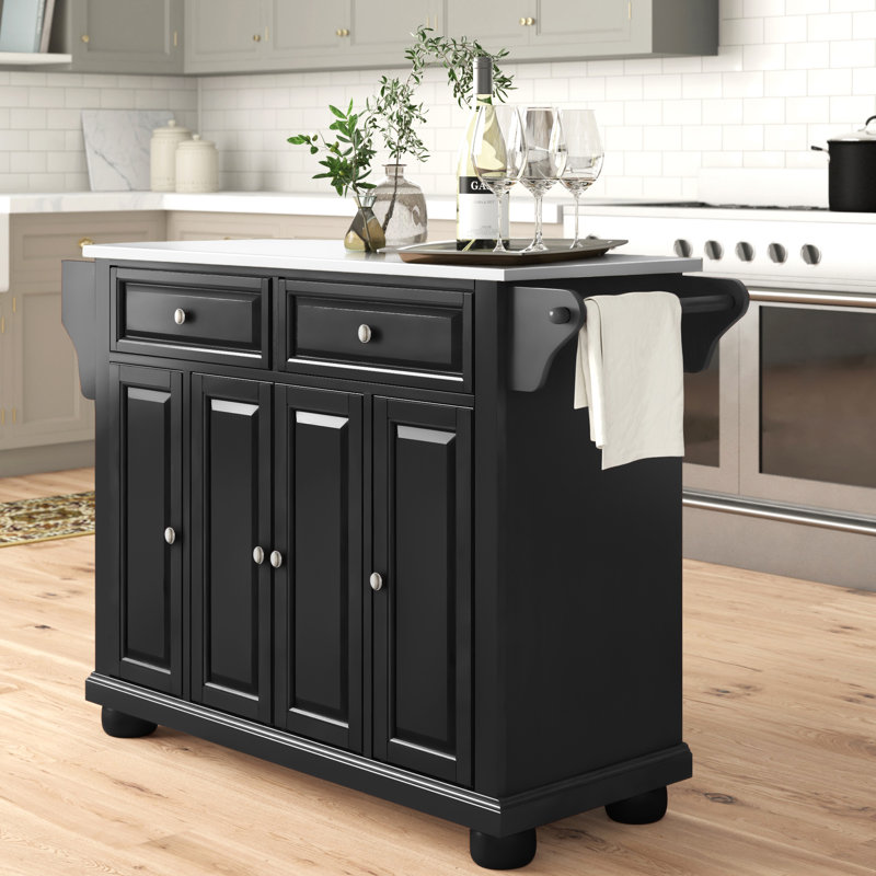 Haslingden Kitchen Island, Black