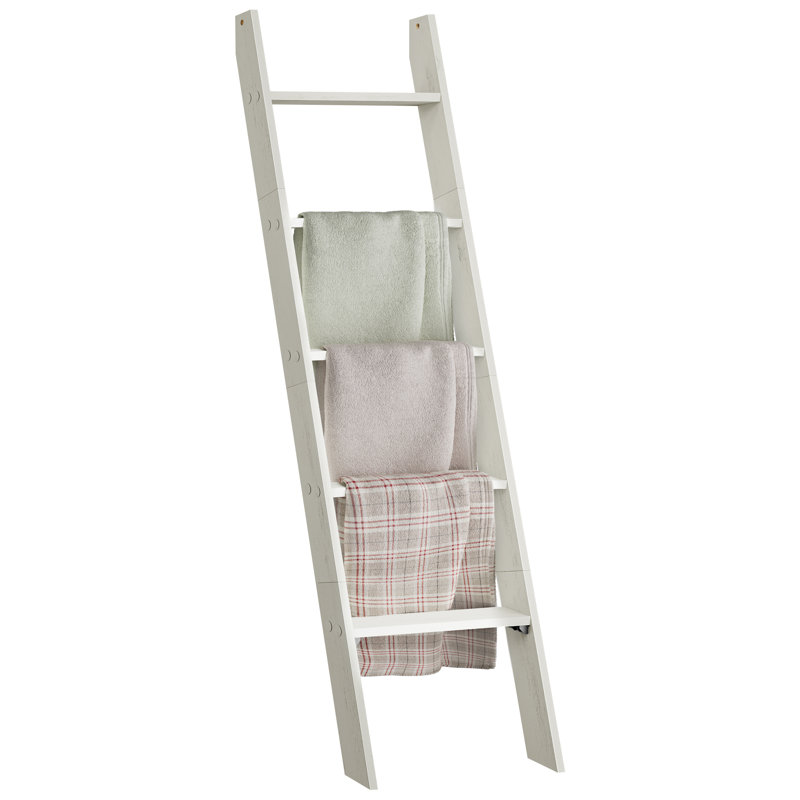 Étagère à 5 niveaux, Blanc rustique
