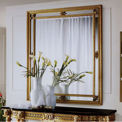 Ornate Traditional Beveled Accent Mirror