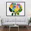 Bouquet Of Rainbow Roses Print On Canvas