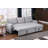 Upholstered Pull Out Sectional Sofa With Chaise-266153251
