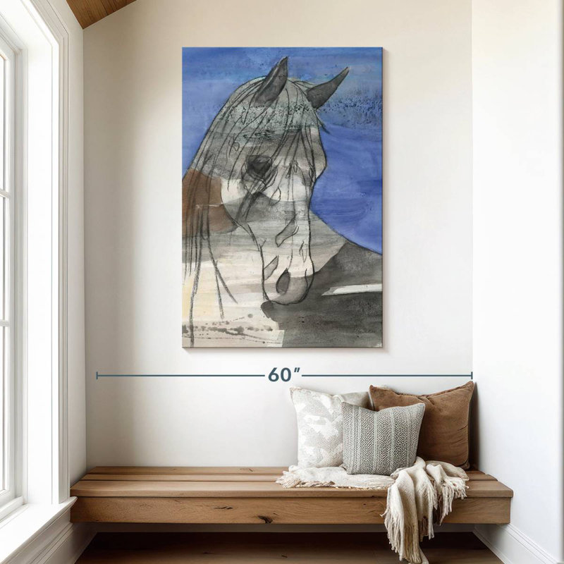 Cheval au clair de lune Brampt, H 48 po x l 32 po