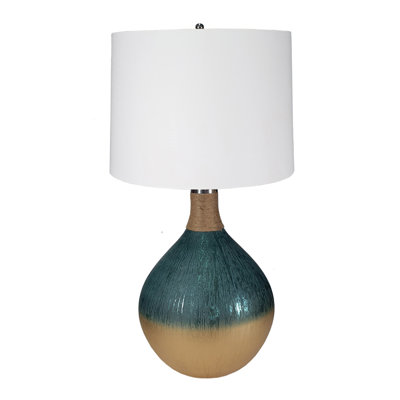 Lampe de table en verre D16x28,5 "