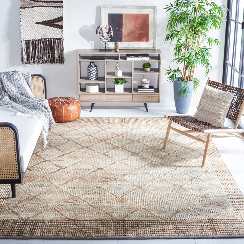 Tapis en jute tissé à la main Kilim Kilim, Rectangle 8 pi x 10 pi