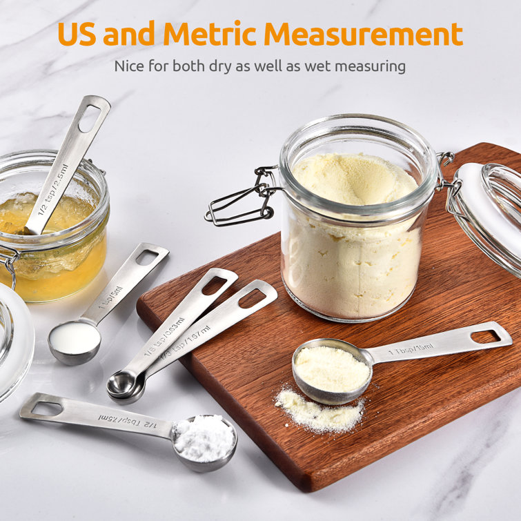 Commercial Quality Stainless Steel Measuring Cups (8-piece Set