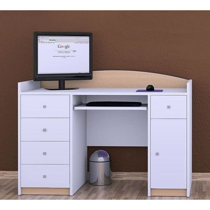Honey 125cm Computer Desk, Beige
