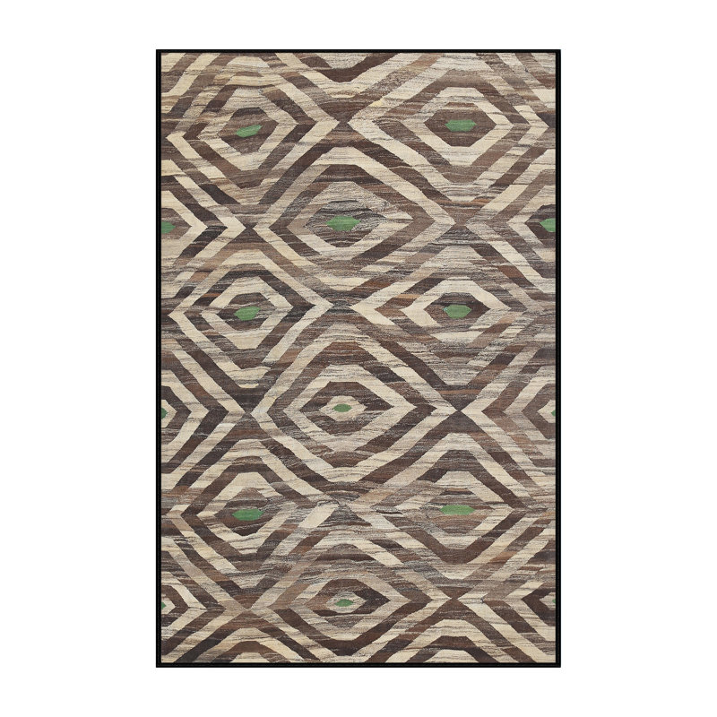 Tapis contemporain gris, Rectangle 7 pi x 10 pi
