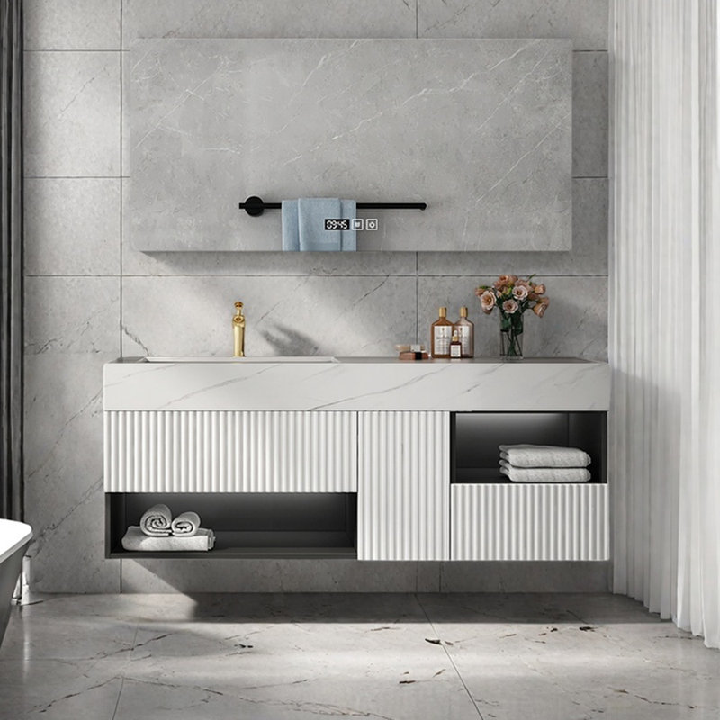 Armoire de salle de bain simple de style italien, H 19,7 po x l 55,1 po x P 21,7 po