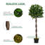 120cm Faux Evergreen Tree in Cement Pot