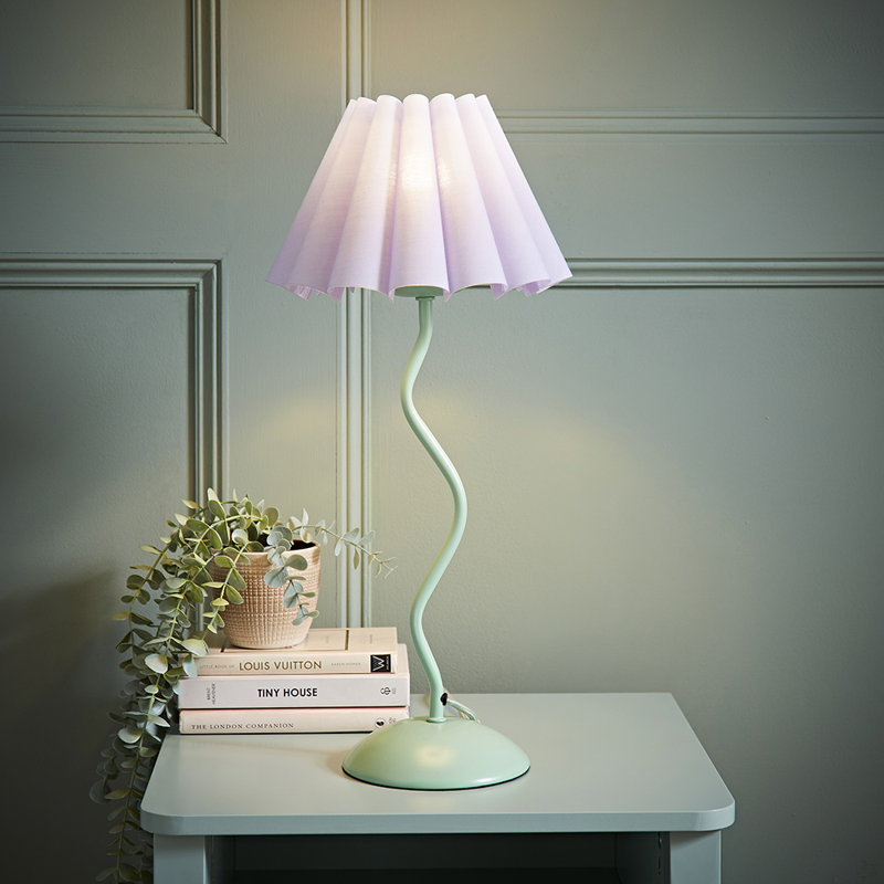 Clapp Metal Table Lamp, Purple, Green