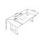 Black Rectangular Manufactured Wood+Barenia+Steel desk-14567799