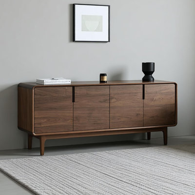 Black walnut wood simple and modern sideboard