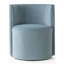 Chaises d'appoint tonneau en velours avec roulettes-406038459