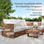 HDPE Patio Wicker Sofa Chairs With Cushions