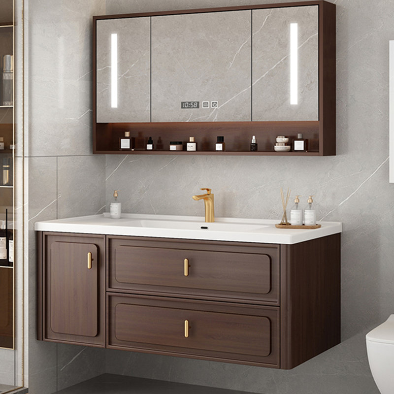 Simple and retro bathroom cabinet