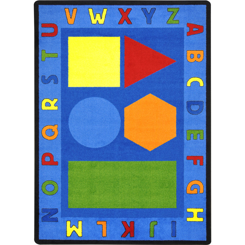 Kid Essentials Alphabet Shapes Area Rug, Rectangle 7'8" x 10'9"
