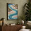 Winding River Through Stone Minimalist 1 Piece Wrapped Canvas Wall Art-1714855007-1714854998