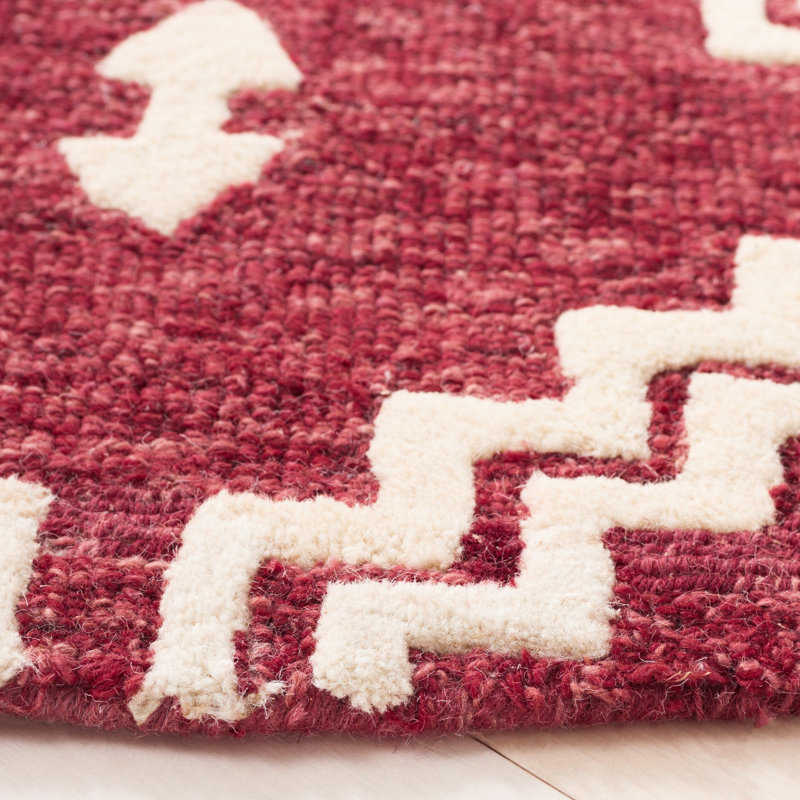 Abbie-Rose Hand Tufted Wool Southwestern Rug, Round 6'
