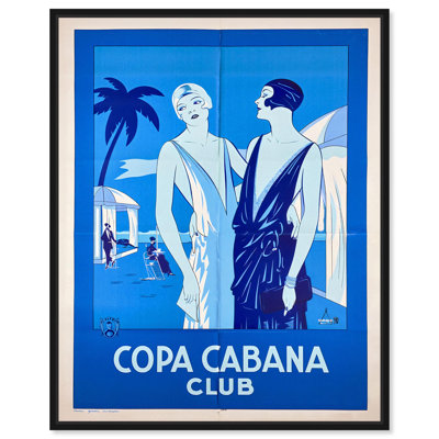 Blue Havana Nights Canvas Print Retro Fashion Decor by Art Remedy