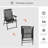 Patio Folding Chair, Outdoor Bungee Sling Chair W/ Armrests, Portable Lawn Chair For Camping, Garden, Pool, Beach, Backyard