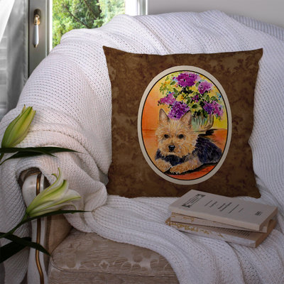 Norwich Terrier Outdoor Throw Pillow