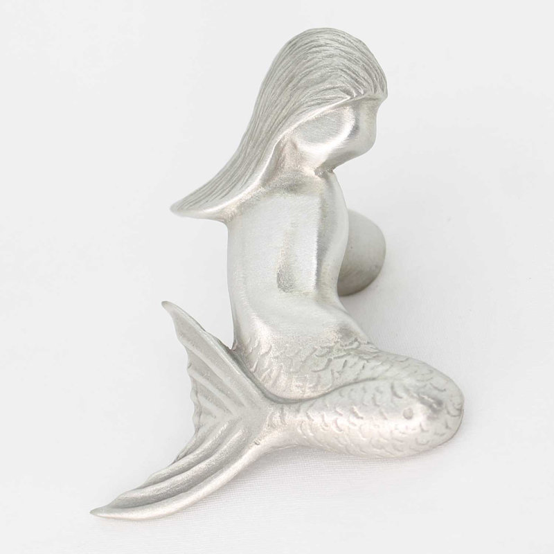 Poignée droite 3 po sirène, Nickel brossé
