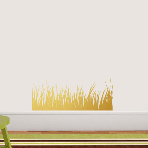 Adhésif décoratif herbe, Or