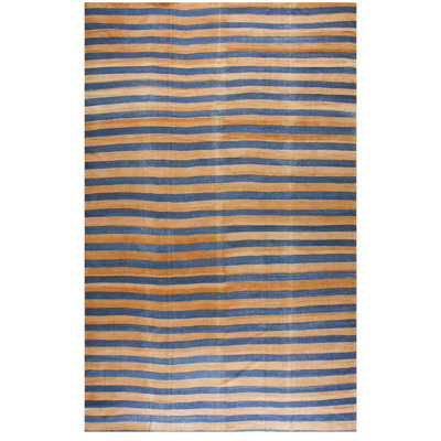 Tapis rustique en coton à motif géométrique rustique antique Dhurrie