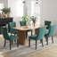 Ensemble de salle à manger rectangulaire à double piédestal avec table de salle à manger de style crème-1947038671-1947038711-1947038670