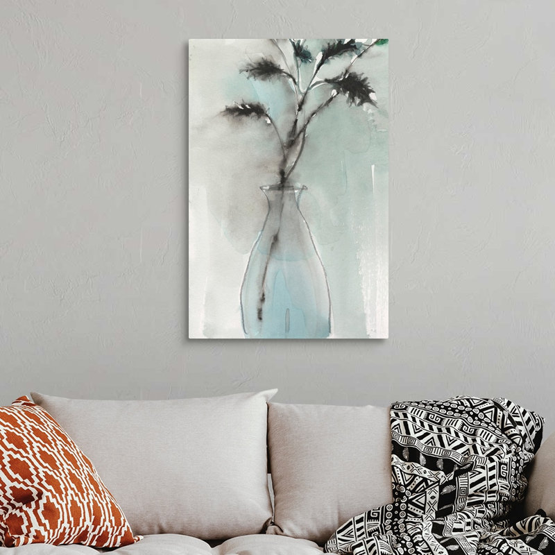 «Soft Ferns I», art mural sur toile, Toile tendue, H 36 po x l 24 po x P 1,25 po
