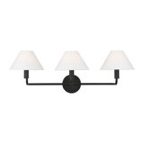 Sean Lavin Colfax Bathroom Bedroom Wall Fixture With White Linen Shade